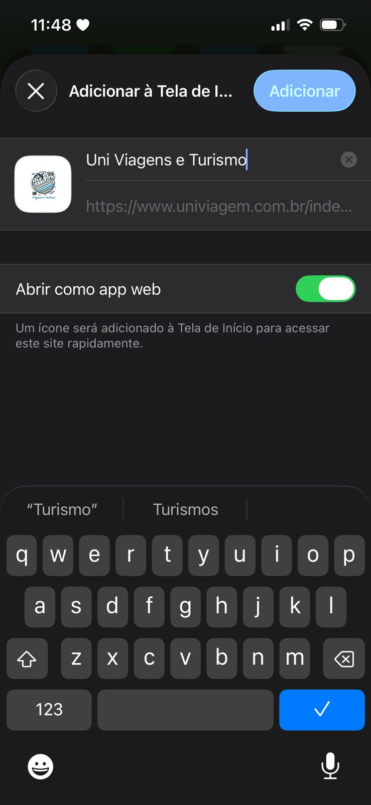 Passo 3 - Adicionar à tela